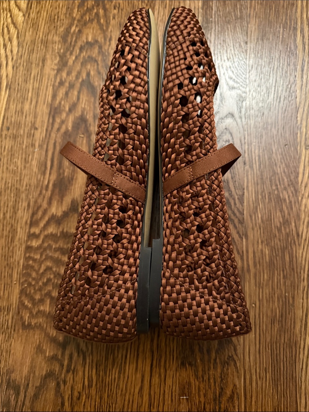 J. Crew Woven Mary Jane Flats in Chestnut Brown - Picture 4 of 6